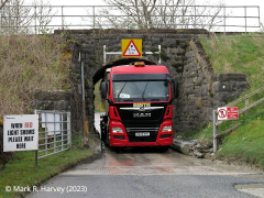 Horton Quarry access road and Bridge SAC/45, elevation view from the east.