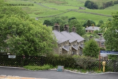 242530: Horton-in-Ribblesdale - Workers' Housing (Terrace of 6 - Station Cottages): Context view from the West