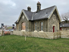 Horton-in-Ribblesdale Station booking office elevation view from the north-east.