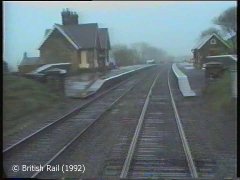 Horton-in-Ribblesdale Station: Cab-view, northbound (rearwards).