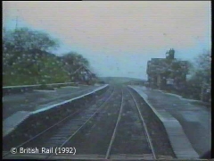 Horton-in-Ribblesdale Station: Cab-view, southbound (rearwards).