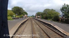 Horton-in-Ribblesdale Station: Cab-view, northbound looking straight ahead.