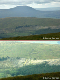 Blea Moor Tramway Northern Incline, context view from the north-northeast.