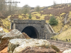 250780: Blea Moor Tunnel North Portal (Bridge No 072): Elevation view from the North East