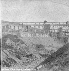 Arten Gill Viaduct under construction (A).