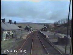 Garsdale Station: Cab-view, northbound (forwards).