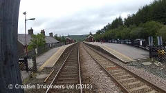 Garsdale Station: Cab-view, northbound looking straight ahead.