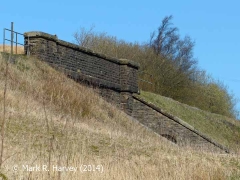 Bridge SAC/118 (Moorcock Road), east parapet viewed from the south.