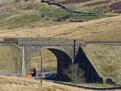Bridge SAC/118 west elevation (with Milepost 257¼ and Hawes Branch trackbed).