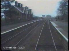 Kirkby Stephen Station: Cab-view, northbound (rearwards).