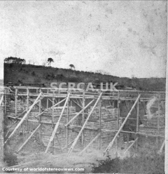 Smardale Viaduct under construction, 1872 (A).