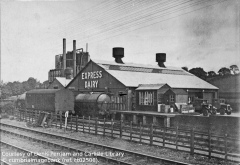 Express Dairy Company Siding (Appleby), elevation view from the south south-west.