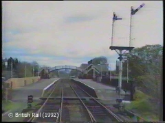 Appleby Station: Cab-view, southbound (forwards).