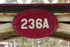 Appleby Station Footbridge, "236A" bridge plate.