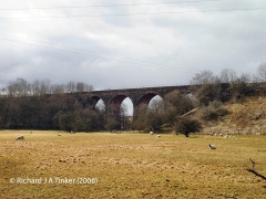 279870: Bridge SAC/252 - Long Marton Viaduct (stream): Context view from the north east