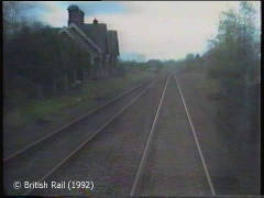 Long Marton Station: Cab-view, northbound (rearwards).