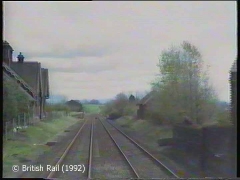 Long Marton Station: Cab-view, southbound (forwards).