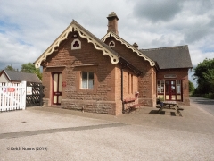 Langwathby Station - Main Building & Booking Office (Down): Elevation view from the South