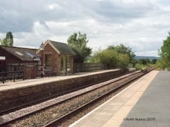 288305: Langwathby Station - Waiting Room (Down - modern): Context view from the South East