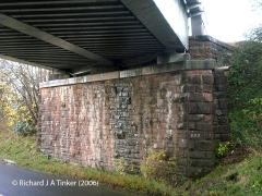 288330: Bridge SAC/288 - Alston Road / A686 (PROW - road): Detail view from the South East