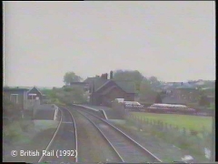 Lazonby & Kirkoswald Station: Cab-view, southbound (forwards).