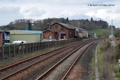 292740: Lazonby & Kirkoswald Station - Goods Shed: Context view from the East