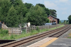298230: Armathwaite Station - Goods Shed: Context view from the South West