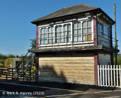 Low House Crossing Signal Box, elevation view from the southwest.