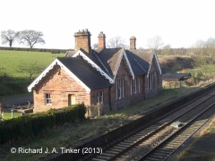 Cumwhinton Station, former booking office from the southeast.