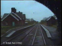 Cumwhinton Station: Cab-view, southbound (rearwards).