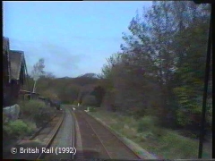 Scotby Station: Cab-view, northbound (forwards).