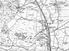 Dry Rigg Quarry and Sunny Bank Quarry: map extract (OS 6", 1956).