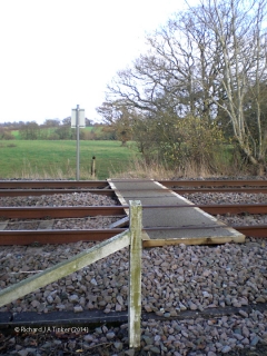 304350: Level Crossing (PROW - footpath): Elevation view from south west