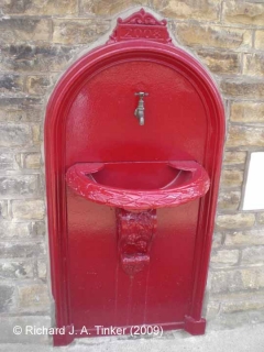 Garsdale Station Down Waiting Room: Drinking fountain on outside wall