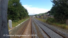 236340: Settle Station Signal Box (1891-1997): Cab-view video still (northbound)