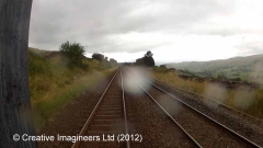 263220: Mallerstang - Lie-by siding (Down): Cab-view video still (northbound)