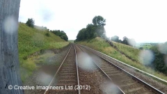 264620: Water Tank north of Birkett Tunnel: Cab-view video still (northbound)