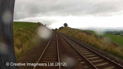 266100: Gradient Post (100 rising/264 falling): Cab-view video still (northbound