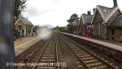  266565: Kirkby Stephen Station - Waiting Shelter (Down - current):Cab-view 