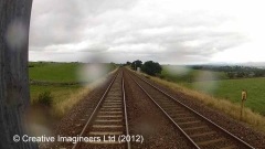267250: Milepost 267¼: Cab-view video still (northbound)"