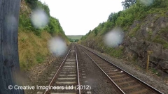 268000: Milepost 268: Cab-view video still (northbound)