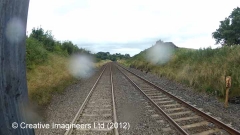 269250: Milepost 269¼: Cab-view video still (northbound)"