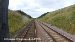 272250: Milepost 272¼: Cab-view video still (northbound)"