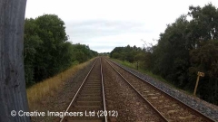 274000: Milepost 274: Cab-view video still (northbound): Cab-view video still