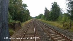 274930: Ormside Station -Lie-by siding (Down): Cab-view video still (northbound)