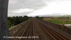 275250: Milepost 275¼: Cab-view video still (northbound)"