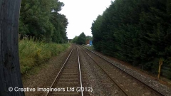 276750: Milepost 276¾: Cab-view video still (northbound)"
