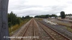277510: Gradient Post (200 rising / level): Cab-view video still (northbound)