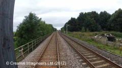 277720: Gradient Post (level / 176 falling): Cab-view video still (northbound)