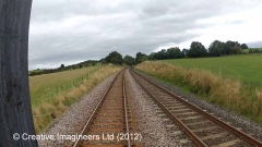 278100: Gradient Post (level / 120 falling): Cab-view video still (northbound)